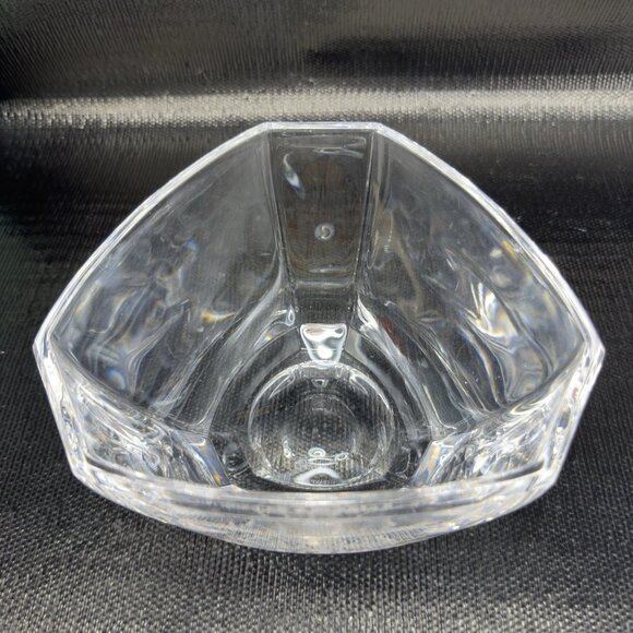 Tiffany & Co New York Etched Six Panel Hexagonal Crystal Glass Bowl Dish Signed - Picture 9 of 12